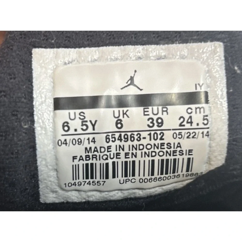 Nike‎ Air Jordan 14 XIV Retro Black Toe 2014 Size 6.5Y, Women's 8 654963-102